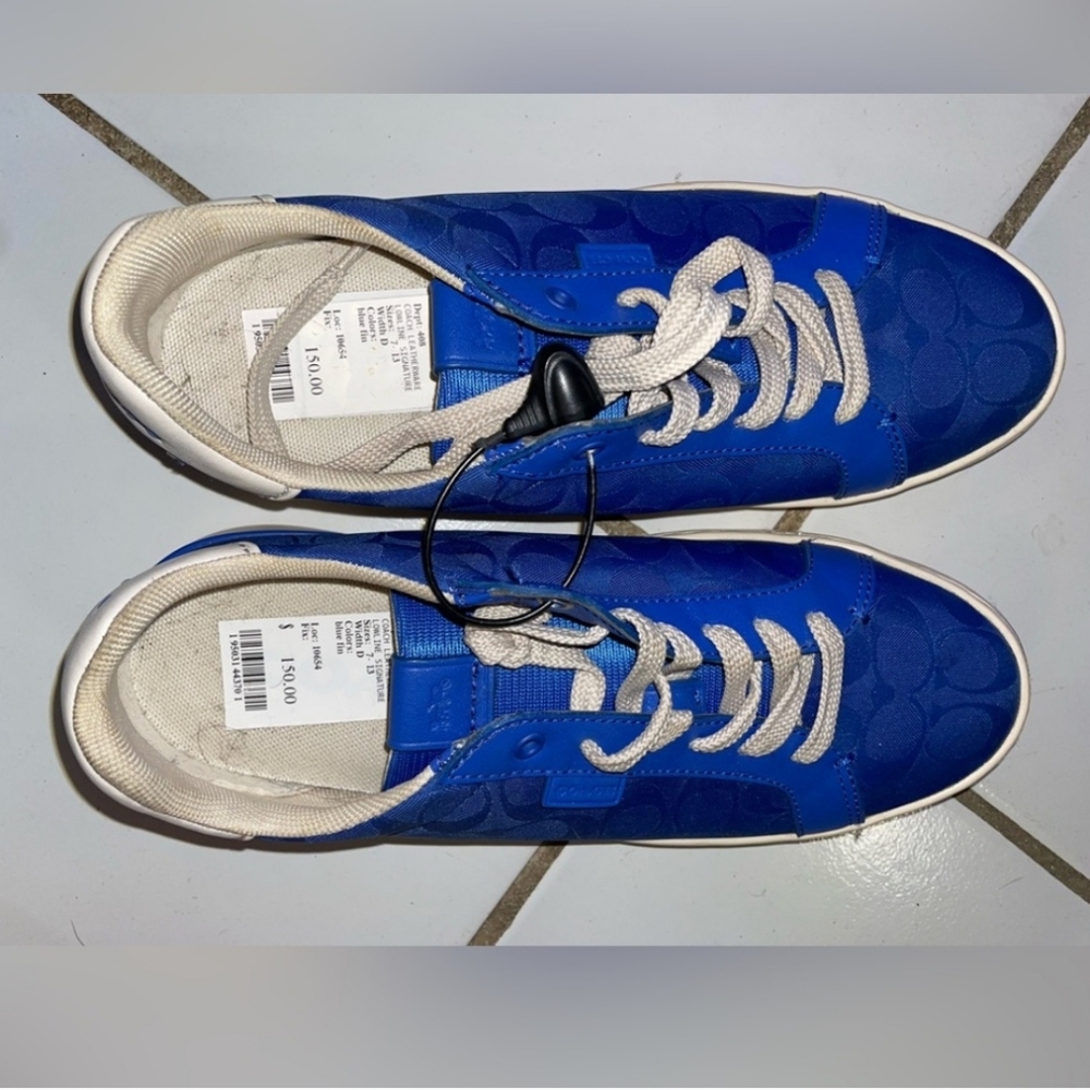 COACH MEN'S "ELECTRIC BLUE" SNEAKERS SIZE 8.5 NWOT - Picture 4 of 7